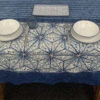 Waves and Stars Tablecloth-middle size